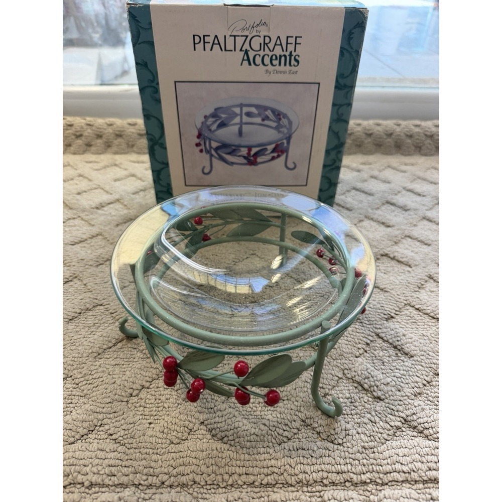 2002 Portfolio PFALTZGRAFF Accents Winterwood POTPOURRI BOWL ITEM #23371 Holly
